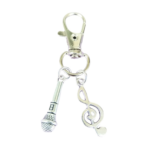 Creatieve microfoon en notitiesleutelhanger, ideaal voor cadeaus