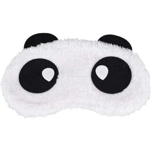 Χαριτωμένη μάσκα ματιών Panda, αναπνεύσιμο βελούδινο υλικό με σατέν επένδυση, άνετο