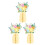 Colored Paper Vase Honeycomb for Easter Tabletop-Yellow 3 1