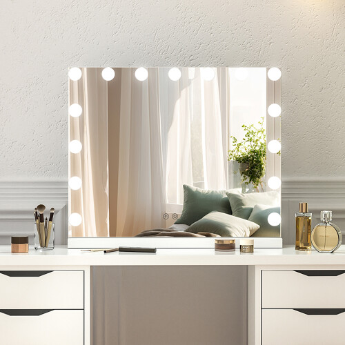 Rectangle Tabletop Hollywood Vanity Mirror with Lights 1
