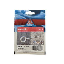Jcp Fixings Eye Bolts Bzp - 6/8 x 50mm - FJJBJAB06/08050EYE - Box of 10