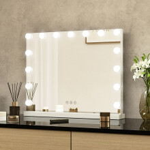 Rectangle Tabletop Hollywood Vanity Mirror with Lights
