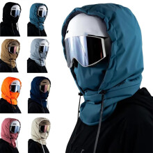 Masc Aghaidhe Uiscedhíonach Líneáilte le Lomra le Cochall Unisex