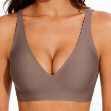 Onzichtbare bralette met volledige dekking, draadloze-Grijze S