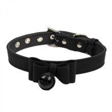 Söpöt Lolitas Big Bells Choker PU Nahkaiset Kitty Cosplay Choker-kaulakoru Rusetit Kaulus Choker-kaulakoru Tytöille ja Naisille Musta -