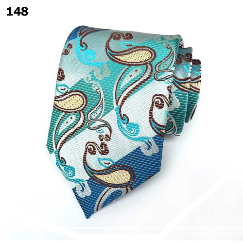 Herenstropdas van polyester met paisleyprint, 146 cm x 8 cm