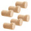 6Pcs Handcraft Wood Hook Smooth Surfaces Limited-Light Yellow 1