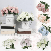 Real Touch Hortensia Keinotekoiset Kukat Vihreät 12 kpl