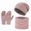 Ensemble bonnet d'hiver, écharpe et gants tactiles 1