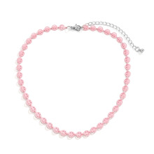Ketting met smileygezichtje in macaronkleuren