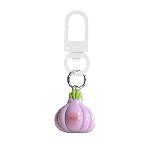 Vibranting Vegetable Resin Keychain Backpack Charm Korean-onion