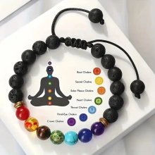 Pulseras de cuentas para regalos de hombre. Compilación de pulseras de piedra natural de 8 mm, ojo de tigre, ágata mate, roca de lava, pa