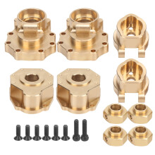 Brass Rear Portal Drive Housing Axle Mount Set 1/10