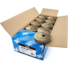 TACWISE Galvanised Ring Coil Nails Wire Collated (Flat) 2.1/25mm Pack of 14,400
