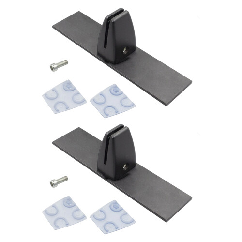 Fireplaces Screen Holder Brackets Feet Adjustable Metal-Black