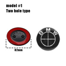 (2 agujeros TODO negro, 2 piezas) 1/2 piezas 82 mm 74 mm Emblema de capó delantero logotipo de malet