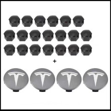 (25 Gary negro, China continental) 4PCS 25PCS 56mm para Tesla Model 3 Y S/X nuevo Model Y Juniper Ta