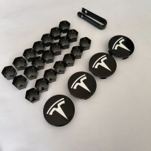 (25 Negro brillante Plata, China continental) 4PCS 25PCS 56 mm para Tesla Model 3 Y S/X nuevo Model