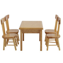 Set di tavolini da pranzo in miniatura in legno artigianale 1: scala 1:2, 5 pezzi