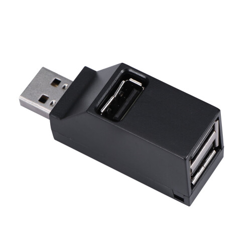 3-ports USB 2.0 mini-hub til bærbar og stationær computer