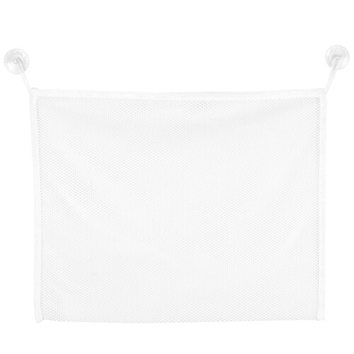 White polyester wall-mounted bath toy storage bag 1 set