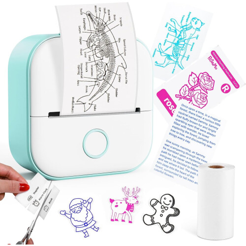 Print Pods Mini Termisk Klistermærkeprinter, 57 mm, Grøn
