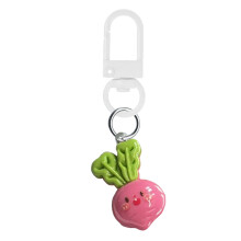 Adorable Vegetable Charm Keychain Lovely Styles-rose radish