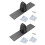Fireplaces Screen Brackets With Adjustable Clip-Black 1