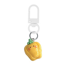 Colorful Vegetable Resin Keychain Lovely School-yellow pepper