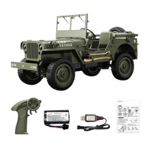 Auto radiocomandata Willys RC Crawler del 1941 – 34 cm, verde, 2,4 GHz 4WD