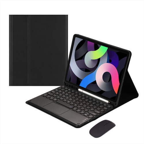 Husă cu tastatură Bluetooth cu trackpad și mouse pentru iPad