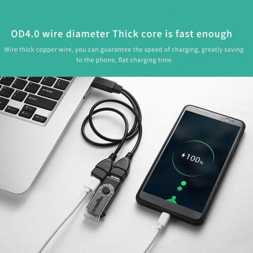 USB2.0 hane till dubbel hona Y-splitteradapter 2