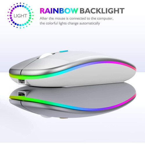 Mouse wireless Bluetooth și reîncărcabil de 2,4 GHz 2