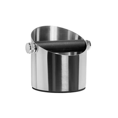 Long permanent Metal Coffee Grounds Container Having Slanted
