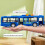 Ônibus de brinquedo infantil com porta que abre e luzes. 5