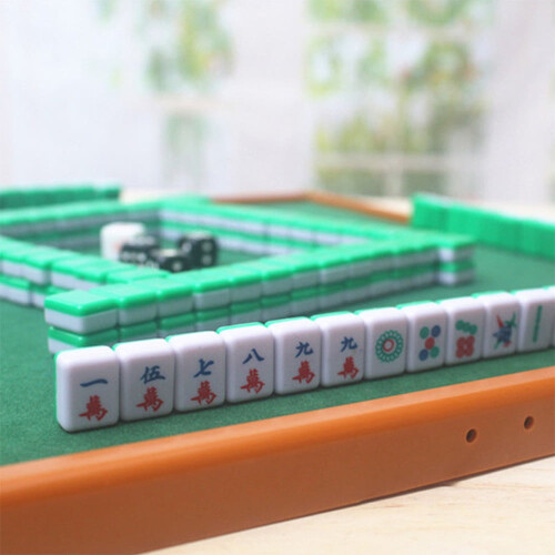 Jeu de Mahjong portable avec table pliante (144 pièces) 2
