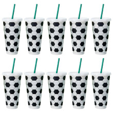 10Pcs Soccer Cup Collection Dishwasher Safe and Portable