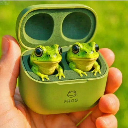 Ασύρματα ακουστικά Bluetooth Cute Frog - Ακουστικά TWS In-Ear με θήκη φόρτισης, στερεοφωνικ