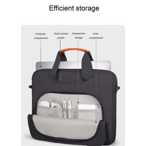 Bolsa impermeável para laptop de 15,6 polegadas com alça transversal. 2