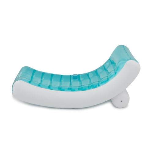 Oppustelig poolstol til voksne, gennemsigtig blå 1