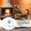 Fireplaces Screen Holder Brackets Feet Adjustable Metal-Black 3