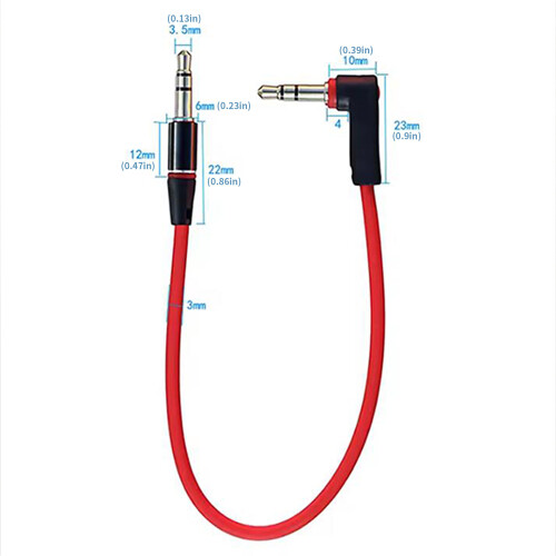 90 Degree Angled Auditory Connectors Cable 3.5mm Durability 2