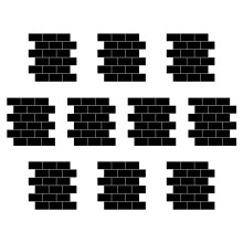 Carreaux muraux auto-adhésifs réalistes, 10 paquets,-145