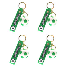 Ensemble de 4 porte-clés de football, cadeau de célébration-Vert