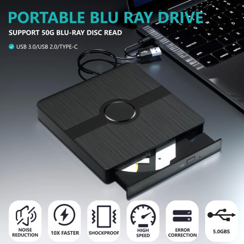 Gravador de DVD externo com USB-C e USB 3.0 1