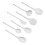 7Pcs Soft Silicone Cooking Spoon And Spatula Set Kitchen-White 1