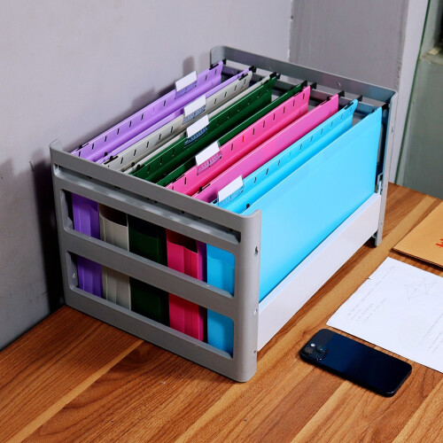 Space Saving Wall Mounted File Organiser for-Black FCstyle 1