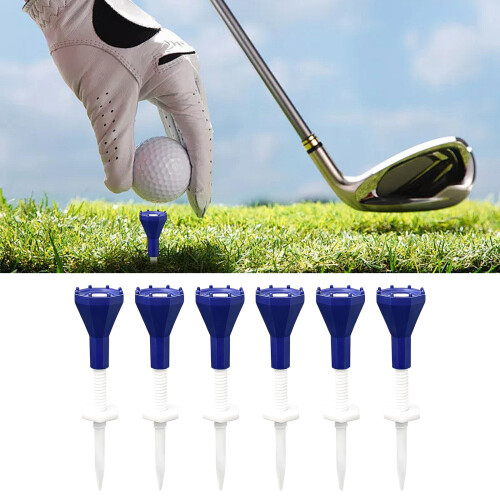 6Pcs Golf Tees Flexible Silicone Head Design Adjustable Height 1