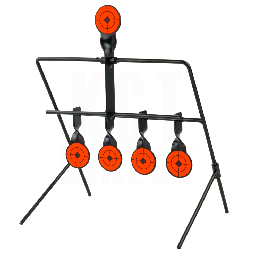 Kct Shooting Practice Spinning Metal 5 Targets Self Resetting Air Gun Rifle Set