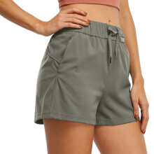 Womens Athletic Hiking Running Shorts for Women-Gray green XXL
